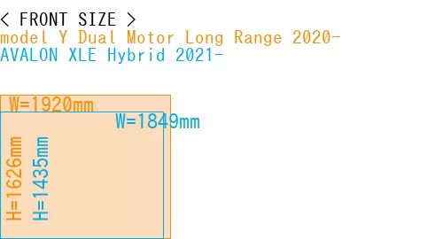 #model Y Dual Motor Long Range 2020- + AVALON XLE Hybrid 2021-